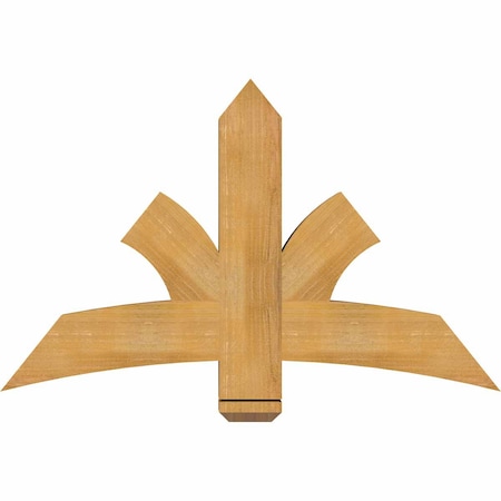 Ekena Millwork Davenport Rough Sawn Timber Gable Bracket, Western Red Cedar, 48"W x 30"H x 4"D x 6"F, 15/12 Pitch GBW048X30X0406DAV00RWR